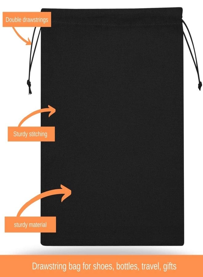 DR Cotton Blend Drawstring Bags for Storage, Pantry, Wardrobe, Shoes (10 x 12 inch - 12 pack) - Image 4